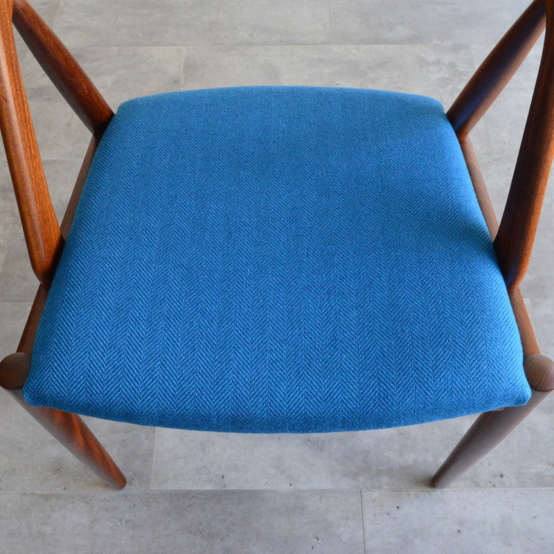 デンマークヴィンテージ Kai Kristiansen カイクリスチャンセン NV31チェア 5-49(張替済ブルー）