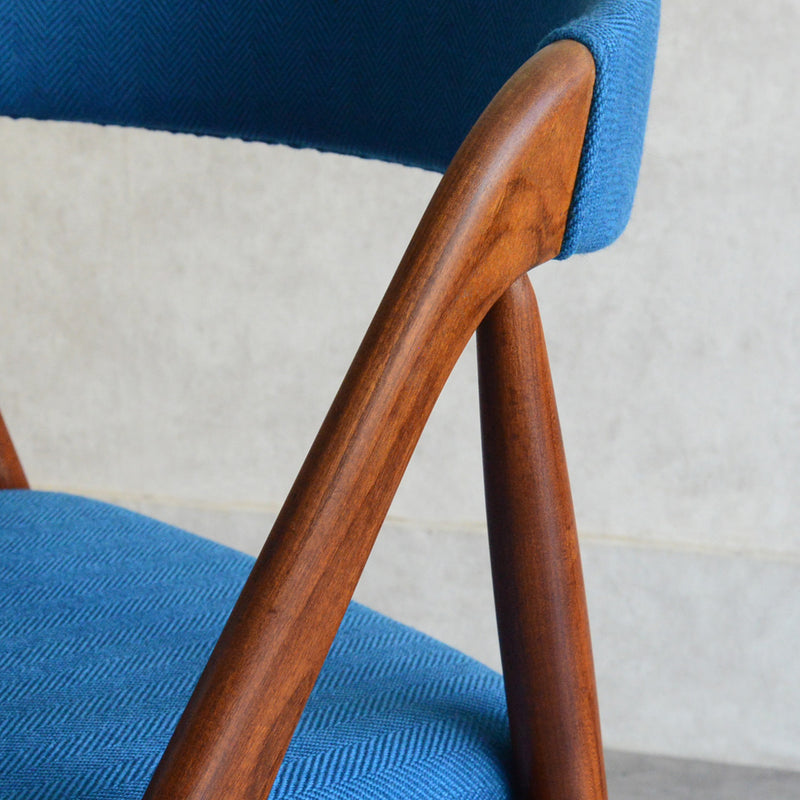 デンマークヴィンテージ Kai Kristiansen カイクリスチャンセン NV31チェア 5-49(張替済ブルー）