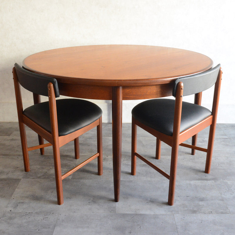 G-PLAN ジープラン  エクステンション ラウンドテーブル 95 (天板剥離再塗装）