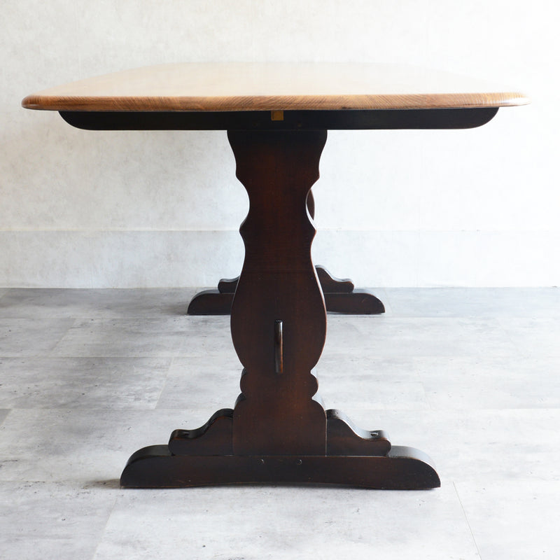 ERCOL アーコール バイカラー レクタングルテーブル 01（天板剥離再塗装済）