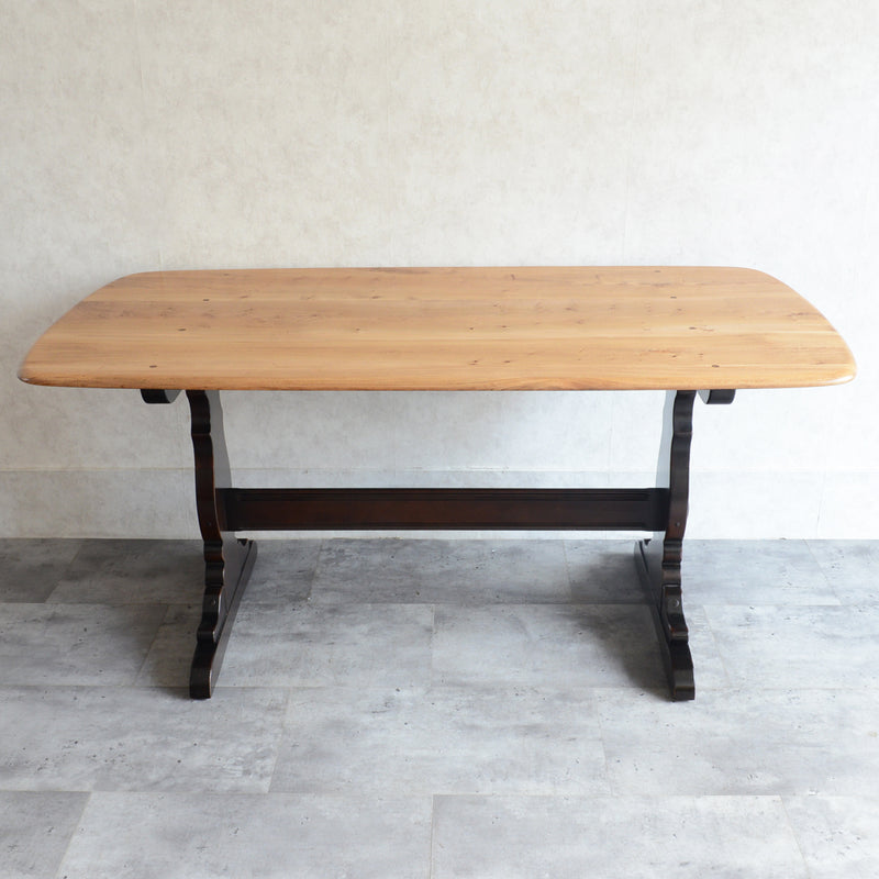 ERCOL アーコール バイカラー レクタングルテーブル 01（天板剥離再塗装済）