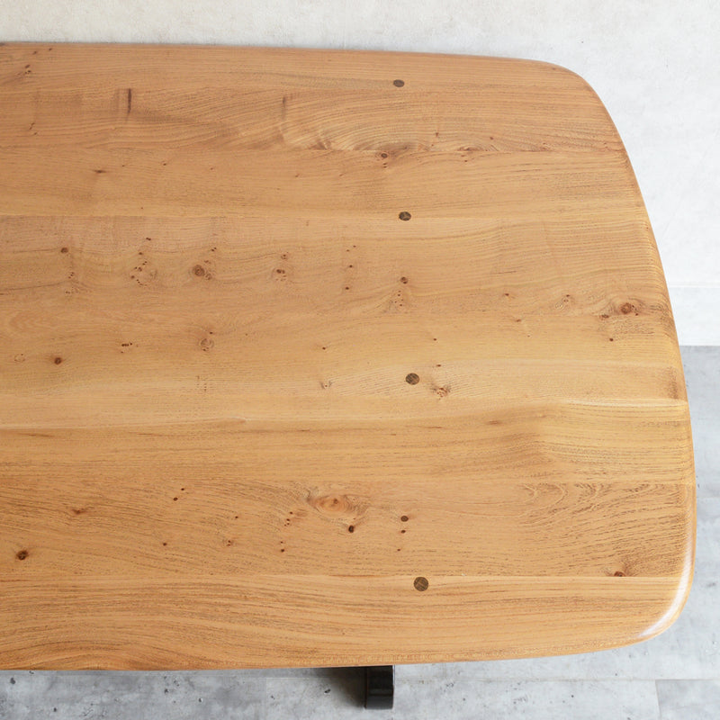 ERCOL アーコール バイカラー レクタングルテーブル 01（天板剥離再塗装済）