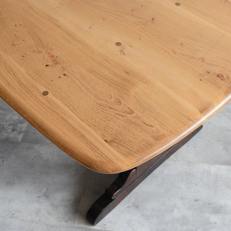 ERCOL アーコール バイカラー レクタングルテーブル 01（天板剥離再塗装済）