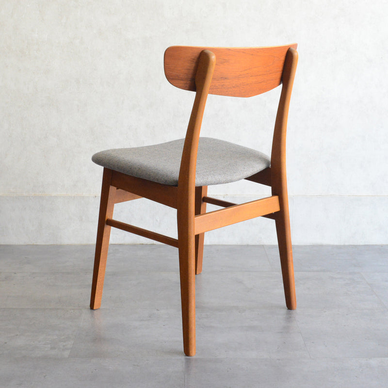 ダイニングチェア(張替済・グレージュヘリンボーン)