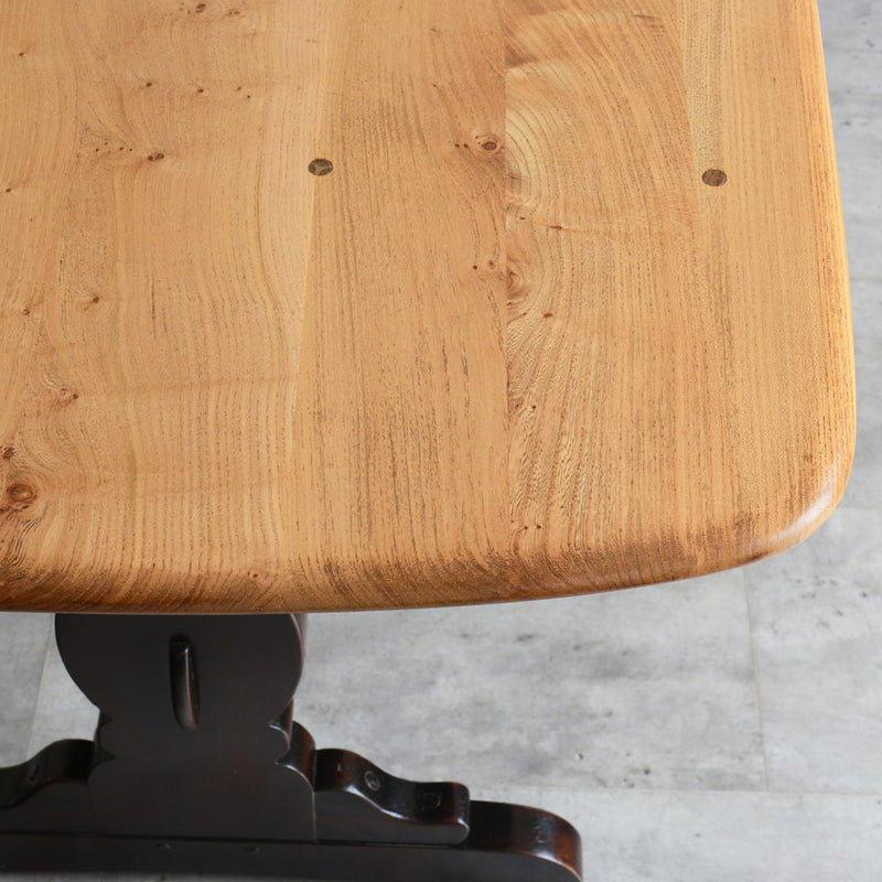 ERCOL アーコール バイカラー レクタングルテーブル 01（天板剥離再塗装済）