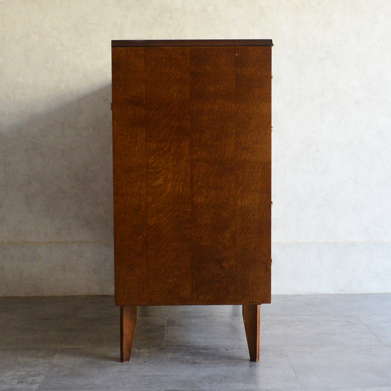 60S ヴィンテージ  オーク4段チェスト