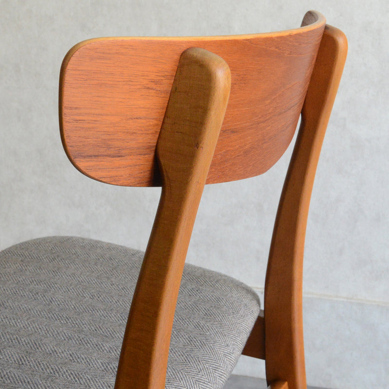 ダイニングチェア(張替済・グレージュヘリンボーン)