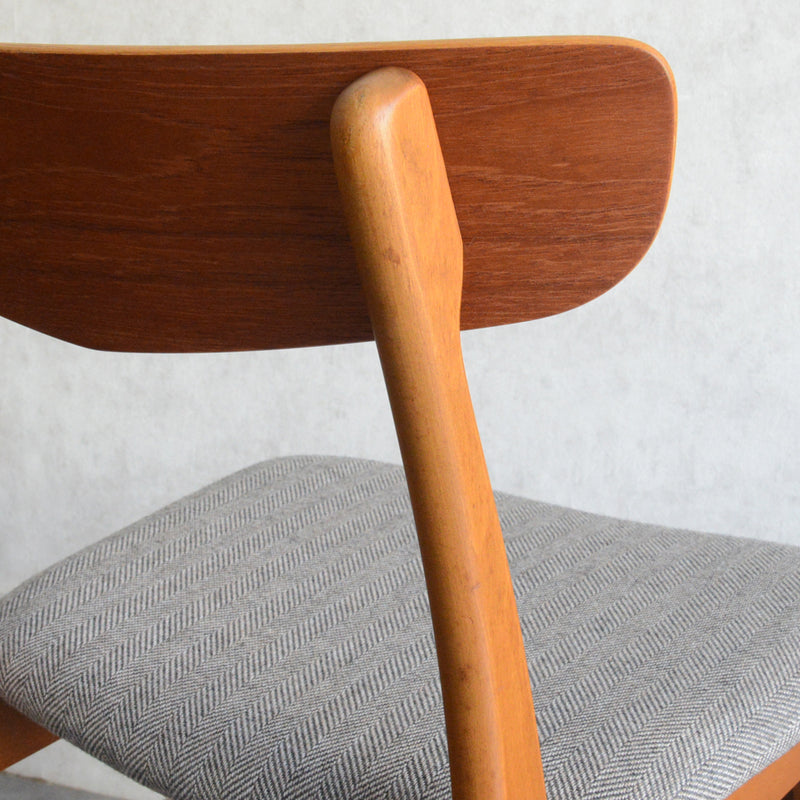 ダイニングチェア(張替済・グレージュヘリンボーン)