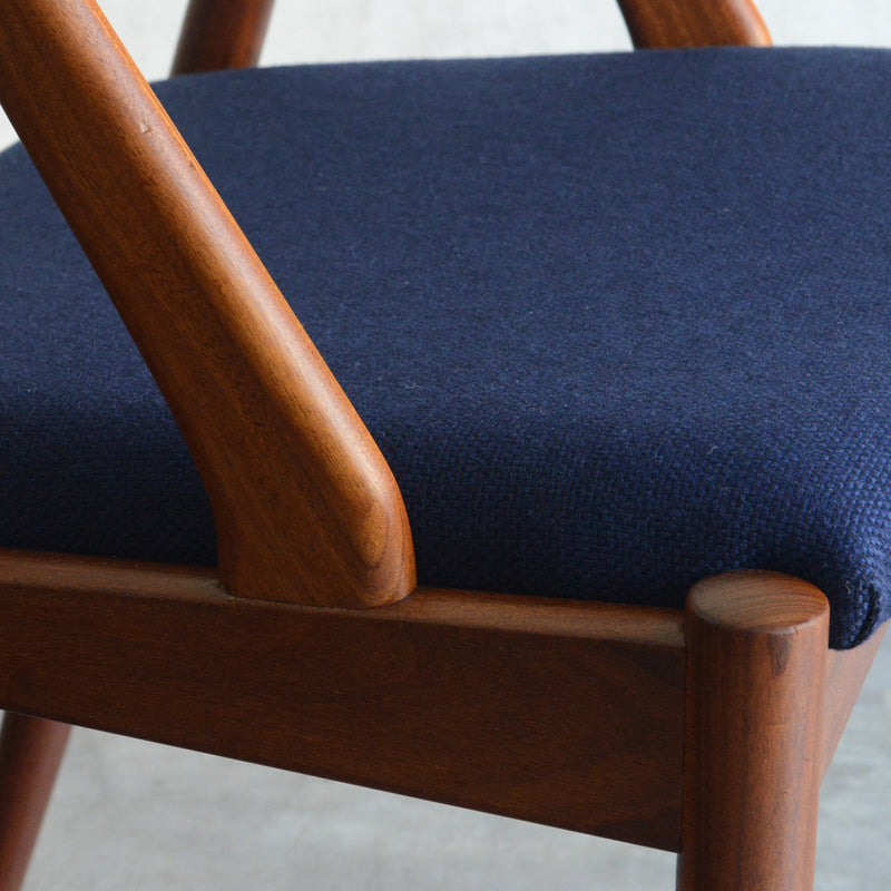 デンマークヴィンテージ Kai Kristiansen カイクリスチャンセン NV31チェア 5-50(張替済ネイビー）