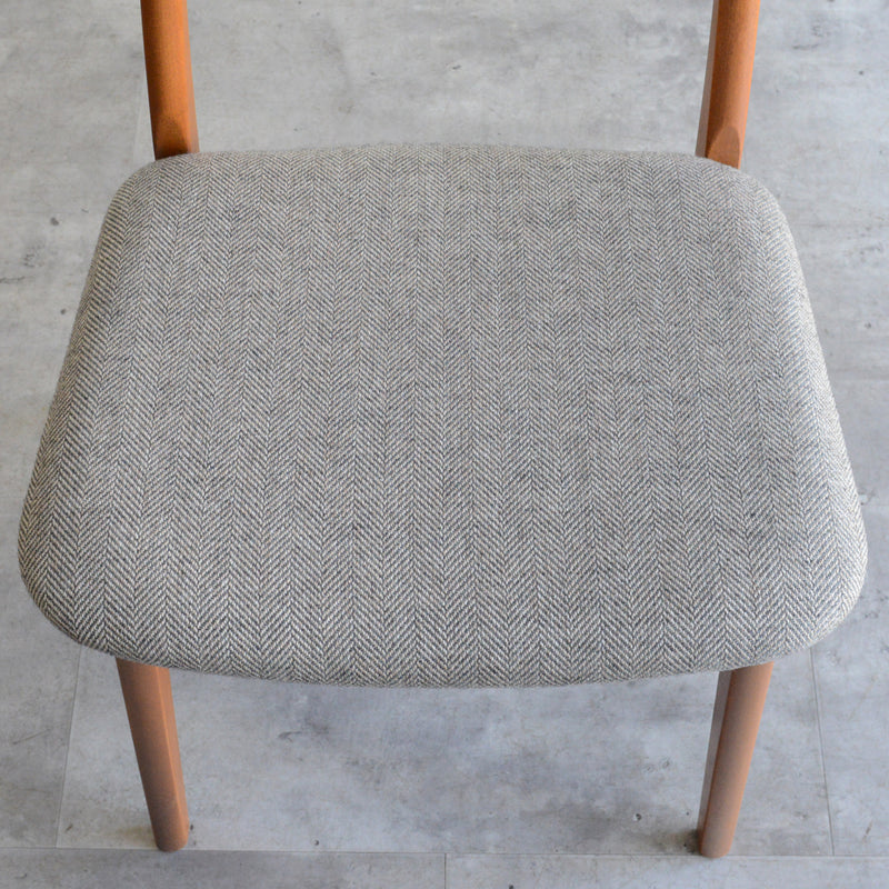 ダイニングチェア(張替済・グレージュヘリンボーン)