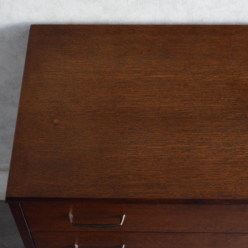 60S ヴィンテージ  オーク4段チェスト