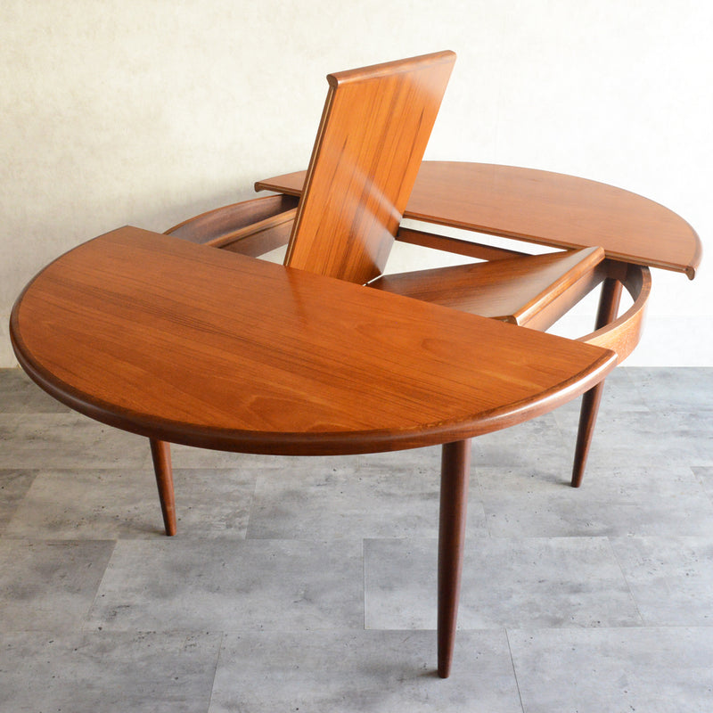 G-PLAN ジープラン  エクステンション ラウンドテーブル 95 (天板剥離再塗装）