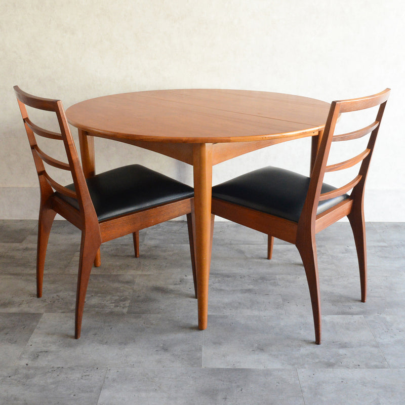 Ｔ様見学予約商品　Jentique コンパクト エクステンション ラウンドテーブル12(天板剥離再塗装済)