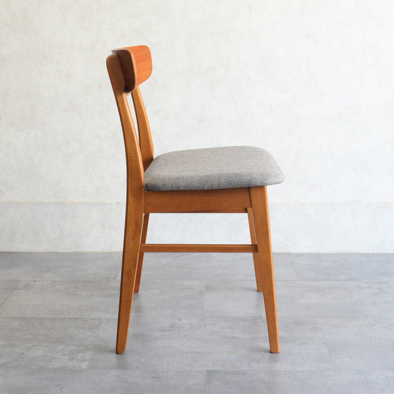 デンマークヴィンテージ ダイニングチェア 3-55(張替済・グレージュヘリンボーン)