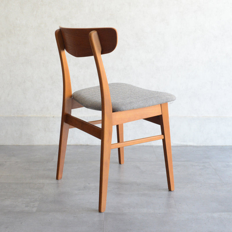 デンマークヴィンテージ ダイニングチェア 3-55(張替済・グレージュヘリンボーン)
