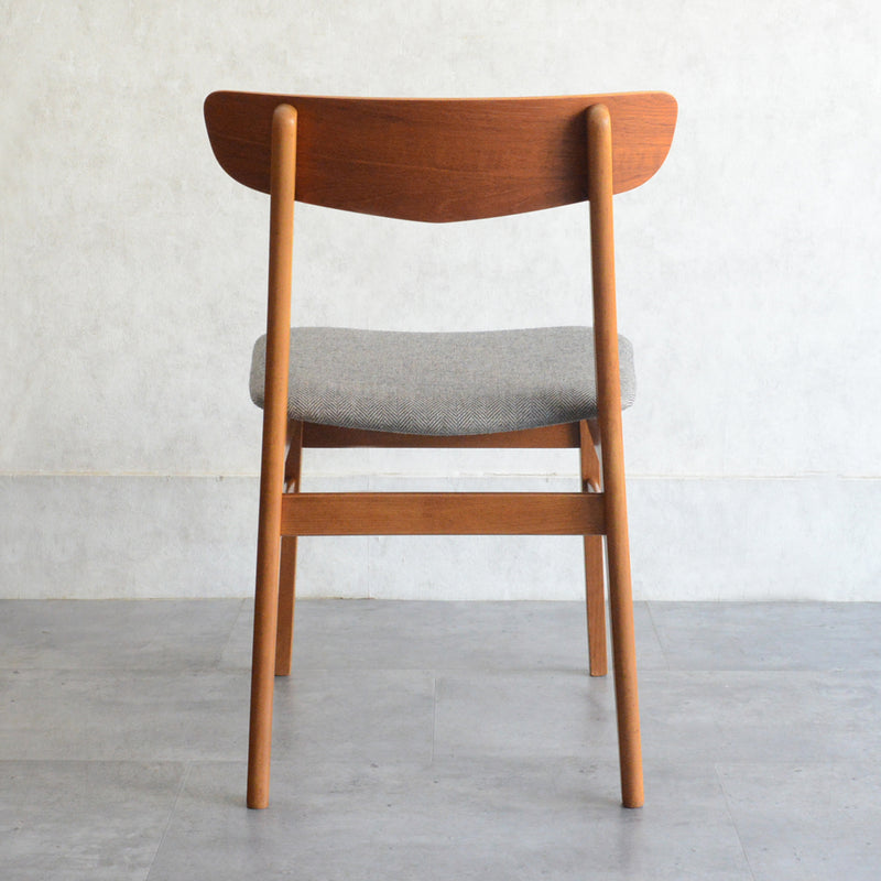 デンマークヴィンテージ ダイニングチェア 3-55(張替済・グレージュヘリンボーン)