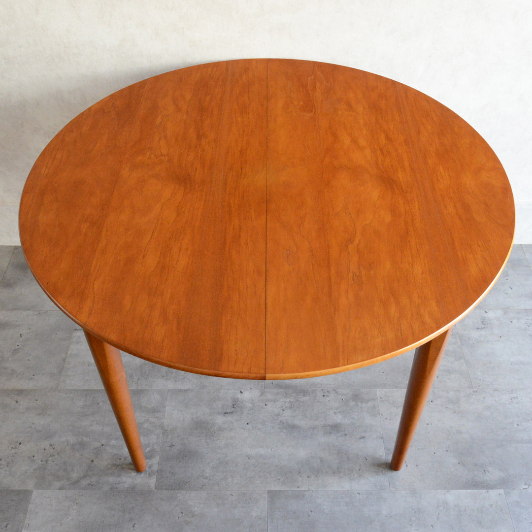 Ｔ様見学予約商品　Jentique コンパクト エクステンション ラウンドテーブル12(天板剥離再塗装済)