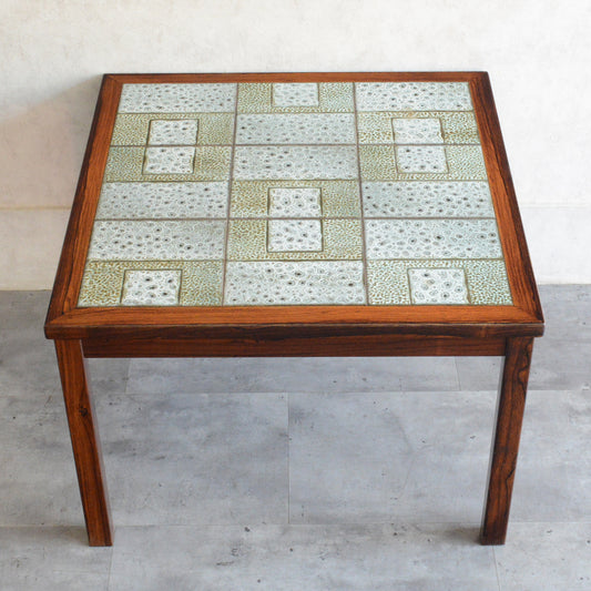 デンマークヴィンテージ タイルトップローズウッドローテーブル70