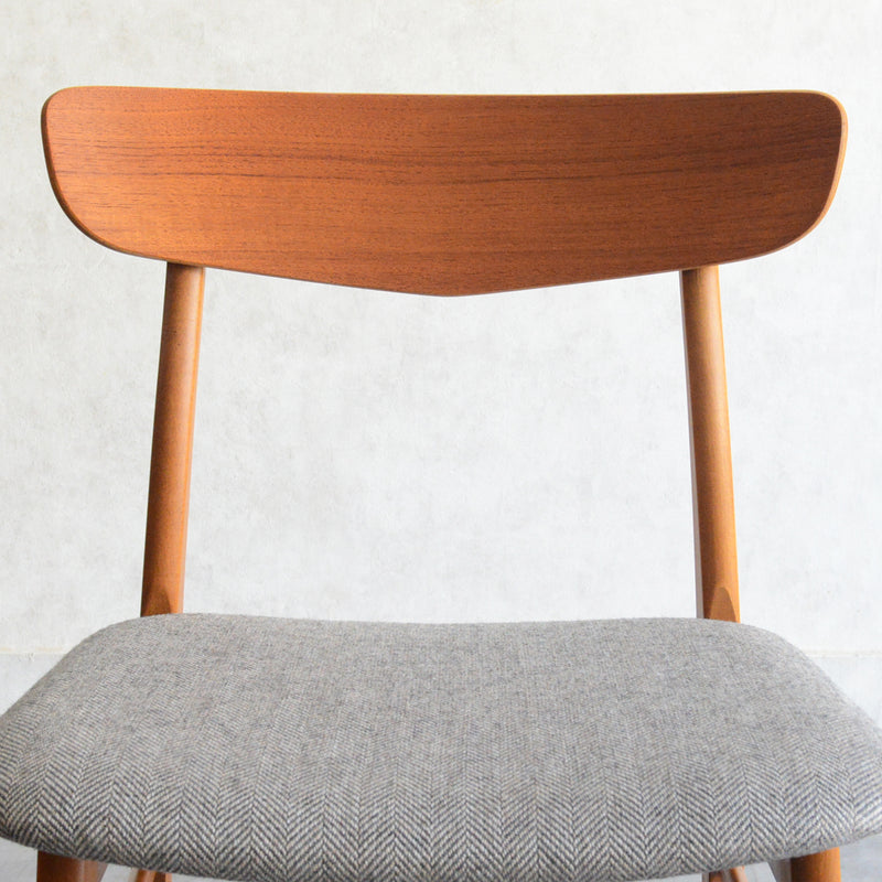 デンマークヴィンテージ ダイニングチェア 3-55(張替済・グレージュヘリンボーン)