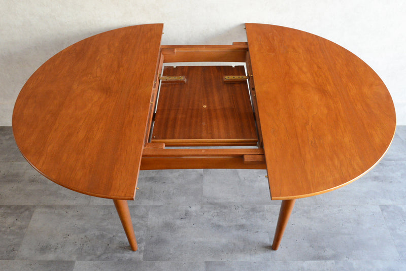 Ｔ様見学予約商品　Jentique コンパクト エクステンション ラウンドテーブル12(天板剥離再塗装済)