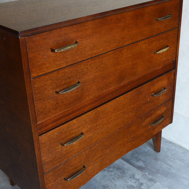 60S ヴィンテージ  オーク4段チェスト