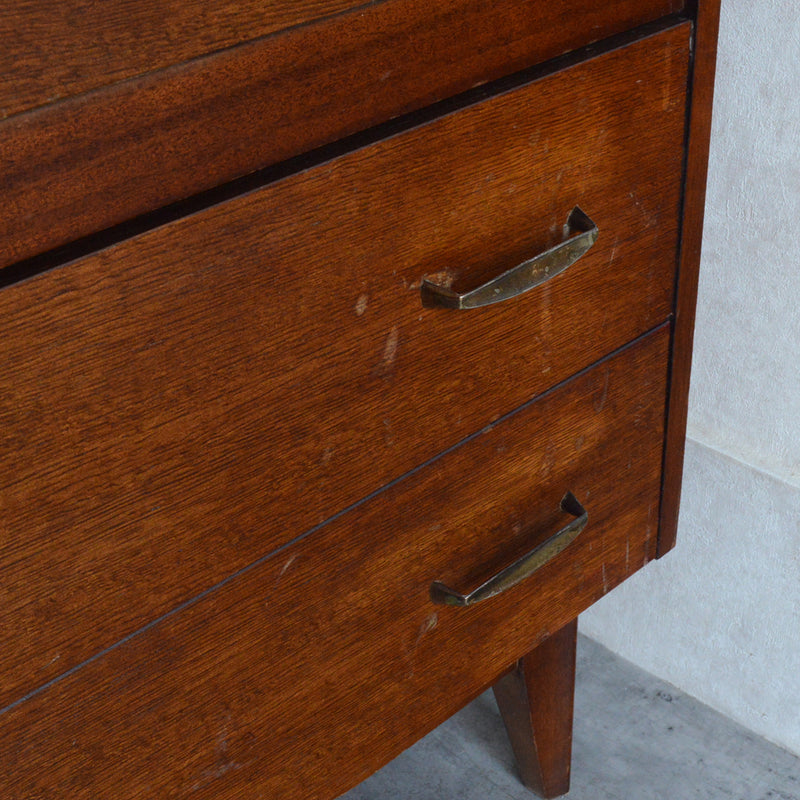 60S ヴィンテージ  オーク4段チェスト