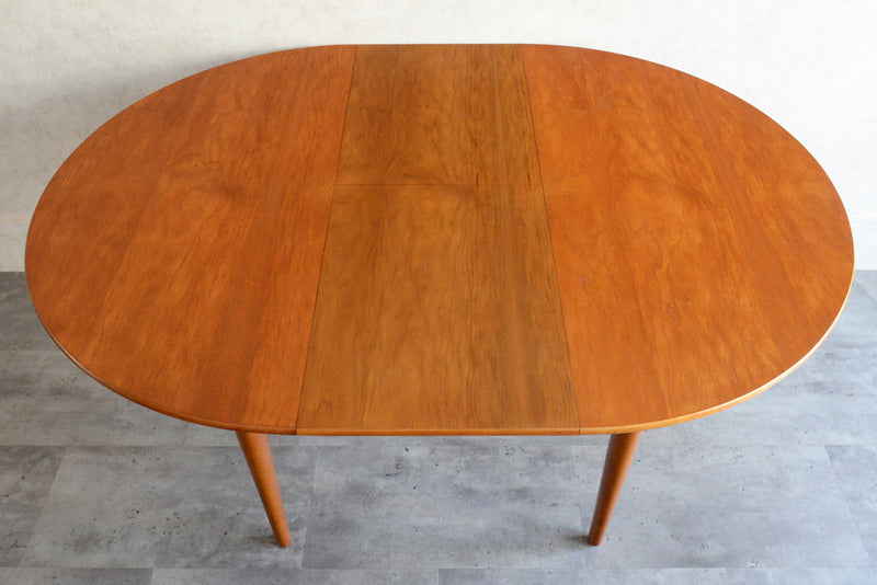 Ｔ様見学予約商品　Jentique コンパクト エクステンション ラウンドテーブル12(天板剥離再塗装済)