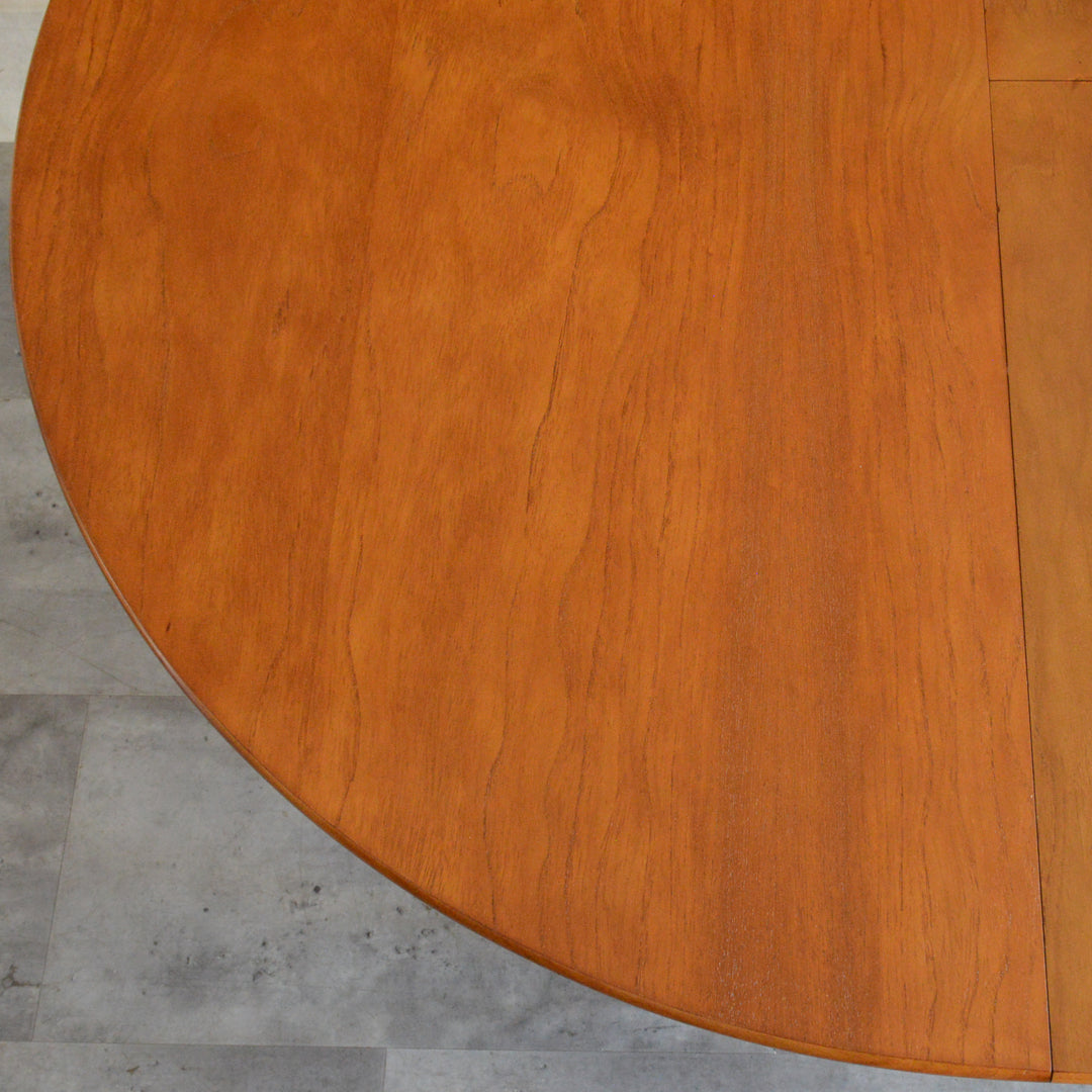 Ｔ様見学予約商品　Jentique コンパクト エクステンション ラウンドテーブル12(天板剥離再塗装済)