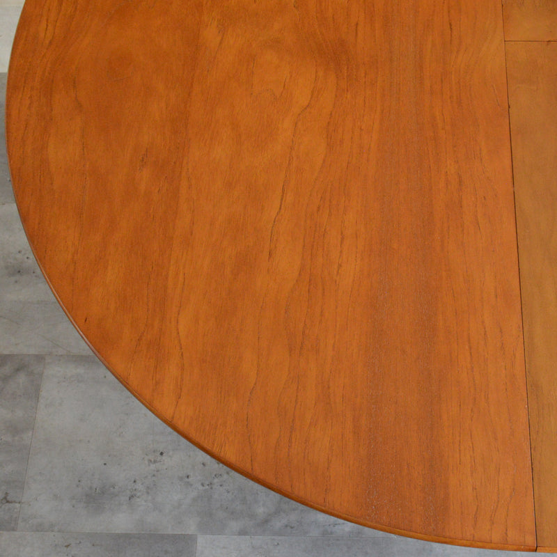 Ｔ様見学予約商品　Jentique コンパクト エクステンション ラウンドテーブル12(天板剥離再塗装済)