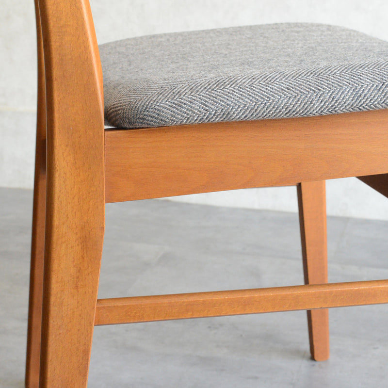 デンマークヴィンテージ ダイニングチェア 3-55(張替済・グレージュヘリンボーン)