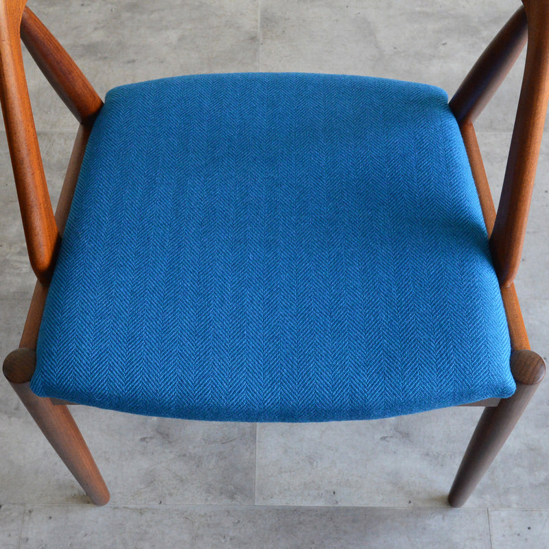 デンマークヴィンテージ Kai Kristiansen カイクリスチャンセン NV31チェア 5-51(張替済ブルー）