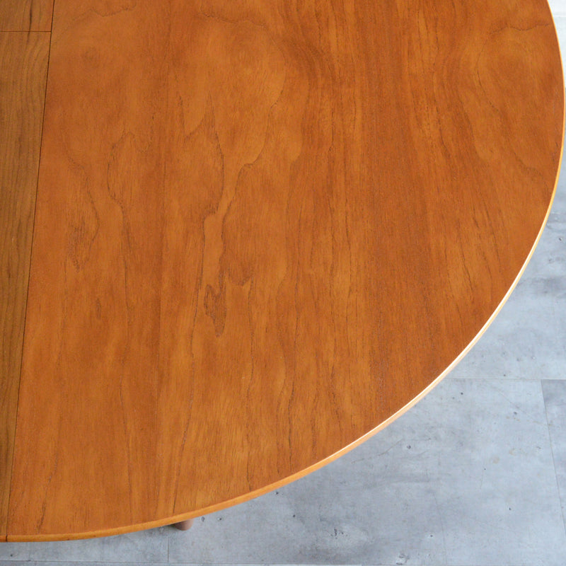 Ｔ様見学予約商品　Jentique コンパクト エクステンション ラウンドテーブル12(天板剥離再塗装済)