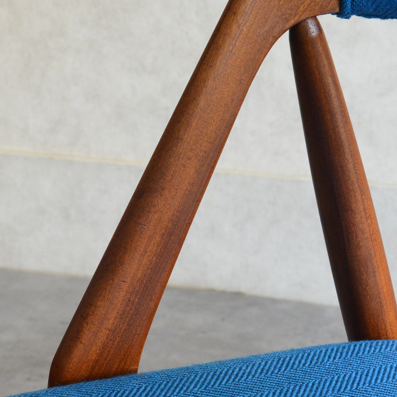 デンマークヴィンテージ Kai Kristiansen カイクリスチャンセン NV31チェア 5-51(張替済ブルー）