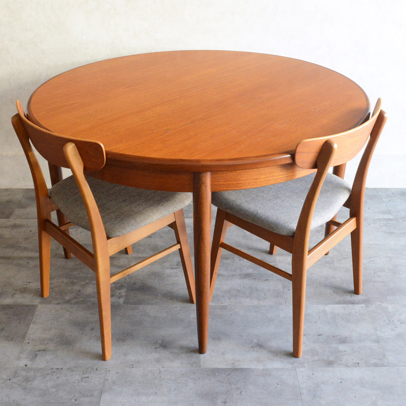 W様見学お取置品　G-PLAN ジープラン  エクステンション ラウンドテーブル 94 (天板剥離再塗装）