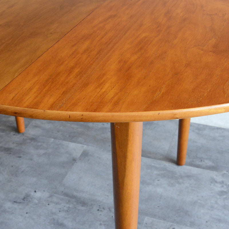 Ｔ様見学予約商品　Jentique コンパクト エクステンション ラウンドテーブル12(天板剥離再塗装済)