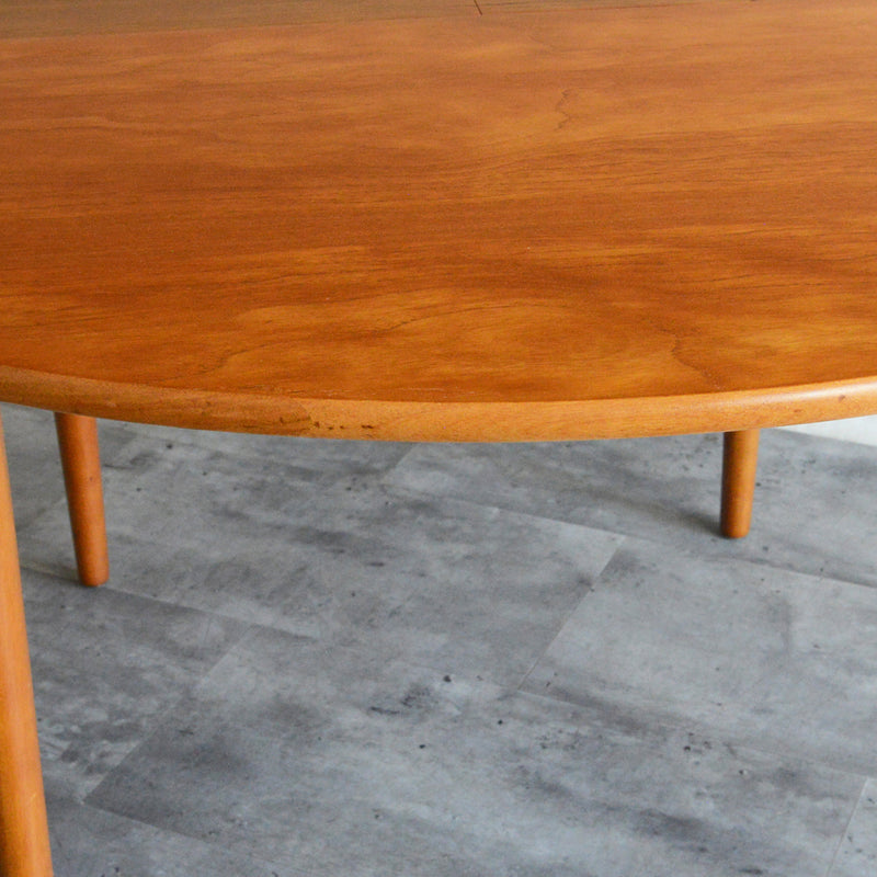 Ｔ様見学予約商品　Jentique コンパクト エクステンション ラウンドテーブル12(天板剥離再塗装済)