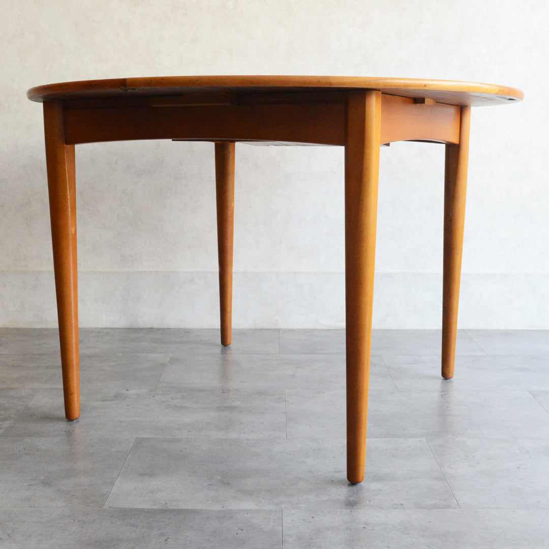 Ｔ様見学予約商品　Jentique コンパクト エクステンション ラウンドテーブル12(天板剥離再塗装済)