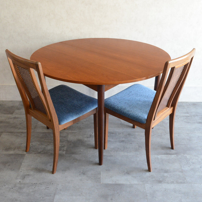 G-PLAN ジープラン コンパクト ラウンドテーブル 104(天板剥離再塗装/エクステンション）