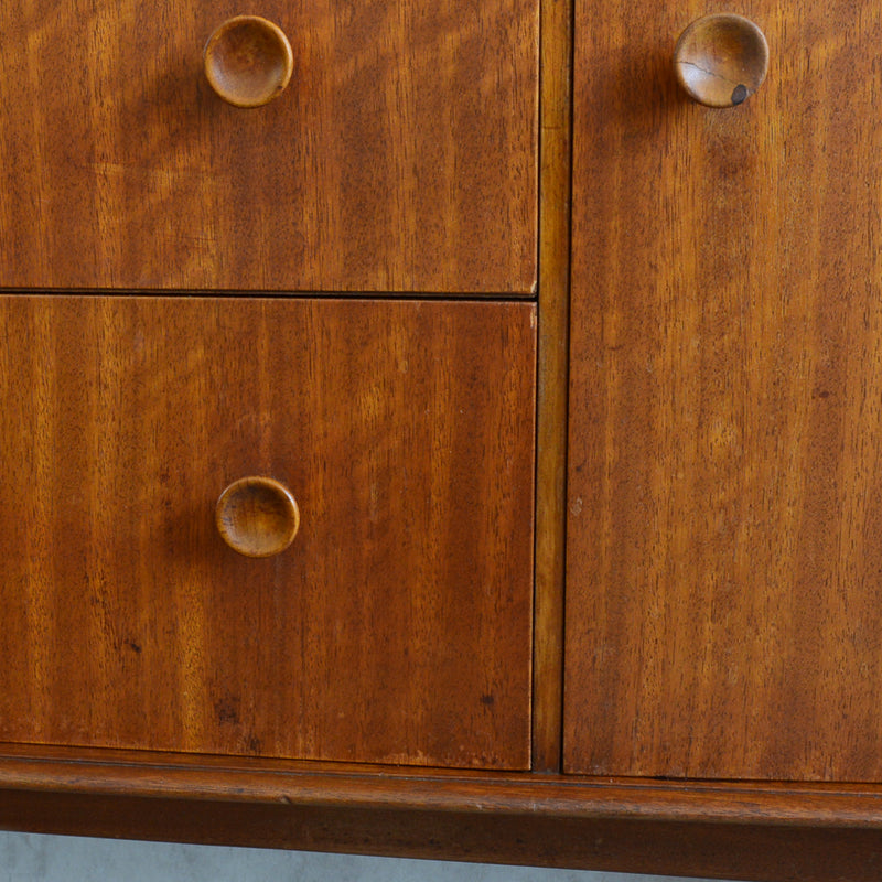 60S イギリス ヴィンテージ ショートサイドボード 49 (天板剝離再塗装済）