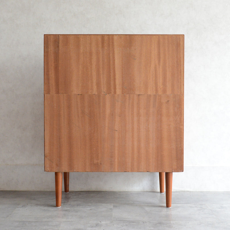 デンマーク ヴィンテージ　チークビューロー（ミラー・鍵付）6-74　