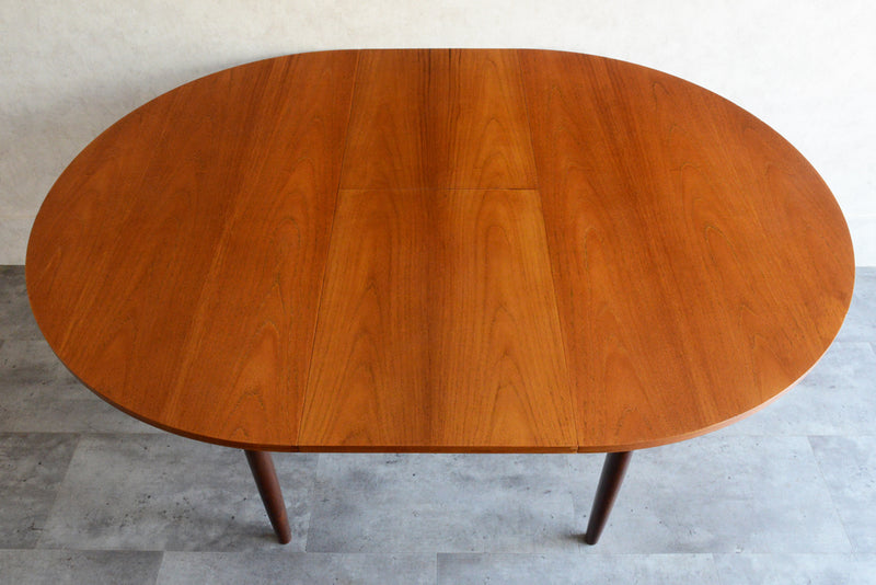 G-PLAN ジープラン コンパクト ラウンドテーブル 104(天板剥離再塗装/エクステンション）