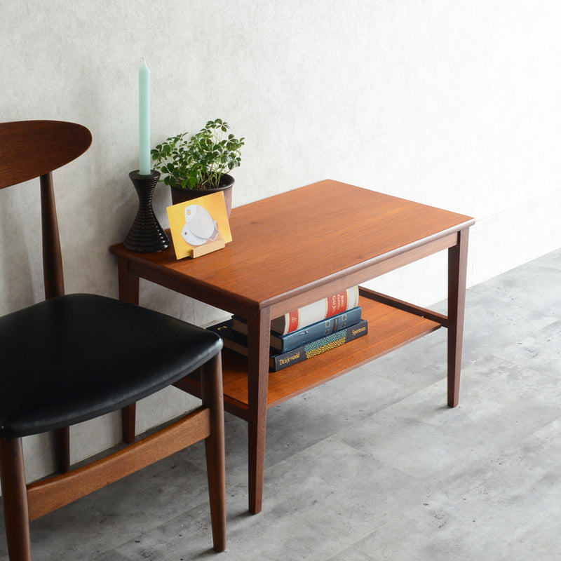 デンマーク　チーク サイドテーブル 3-44(ウッドオイル仕上）