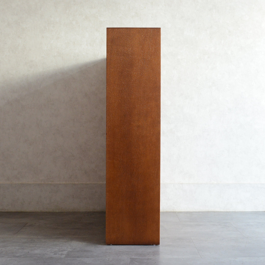 ミッドセンチュリー ヴィンテージ　ガラスキャビネット97(木扉付）