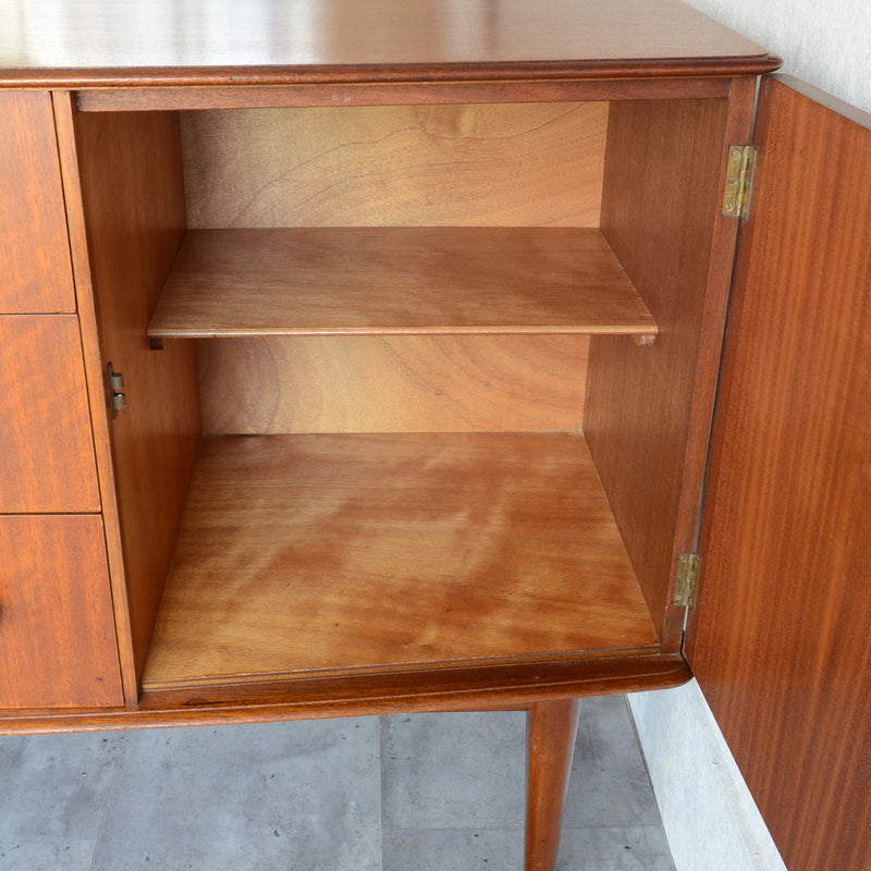 60S イギリス ヴィンテージ ショートサイドボード 49 (天板剝離再塗装済）