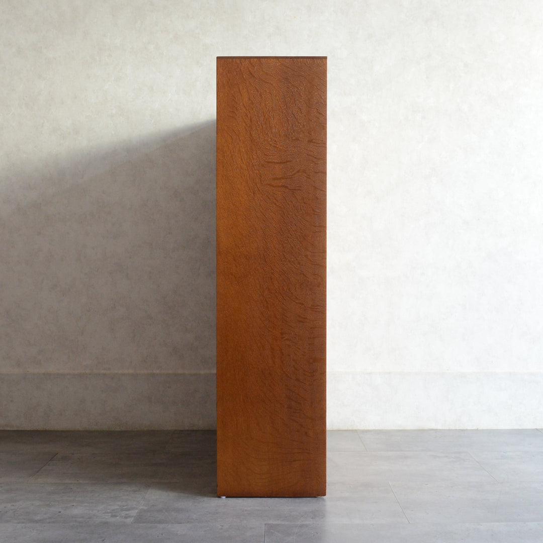 ミッドセンチュリー ヴィンテージ　ガラスキャビネット97(木扉付）