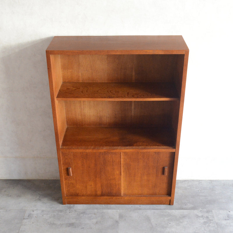 ミッドセンチュリー ヴィンテージ　ガラスキャビネット97(木扉付）