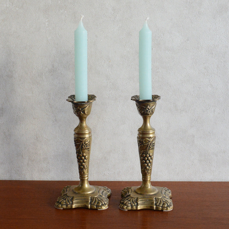 イギリスヴィンテージ　キャンドルスタンド　2台セット（葡萄)