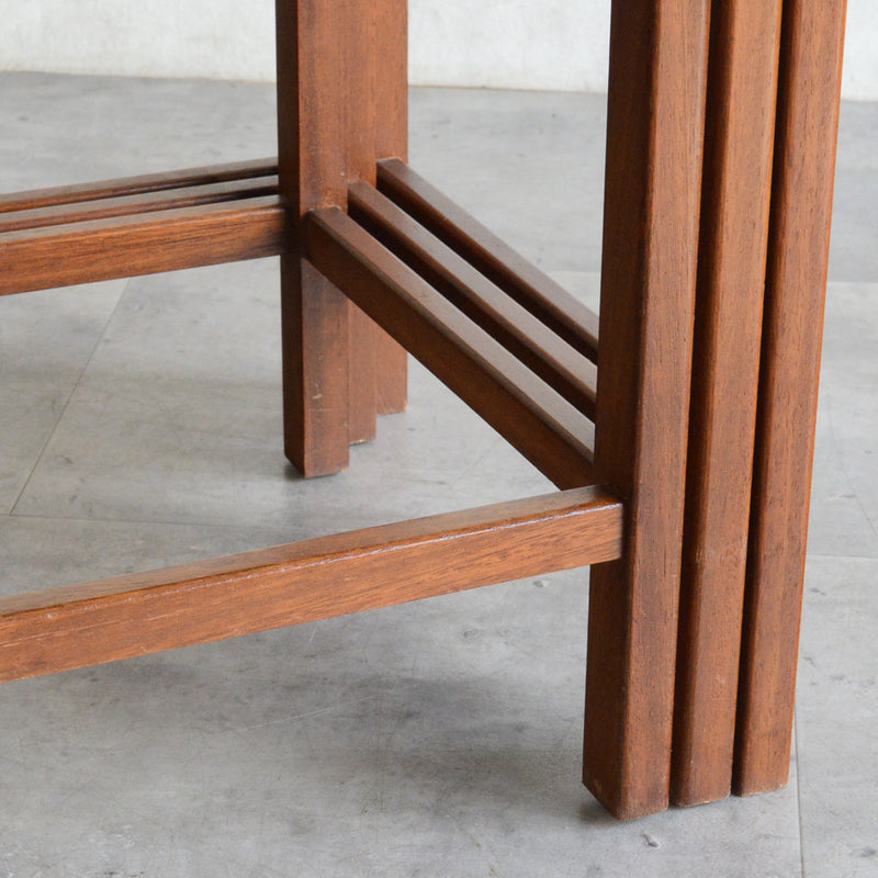 ミッドセンチュリー ヴィンテージ チーク ネストテーブル(抽斗付) 05