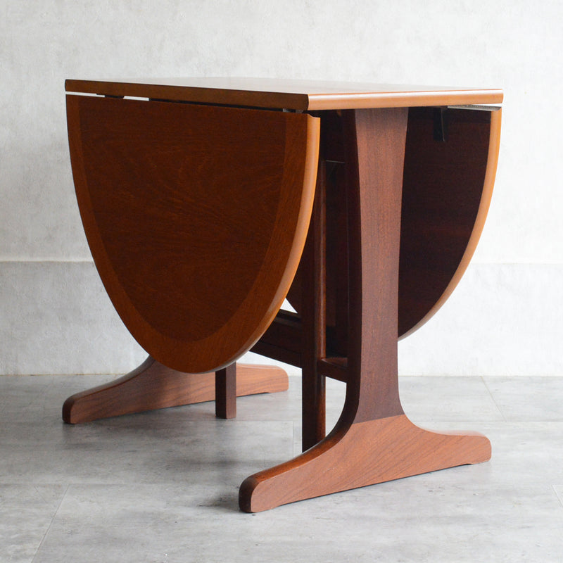 Nathan ネイサン ゲートレッグ　ローテーブル36(天板剝離再塗装）