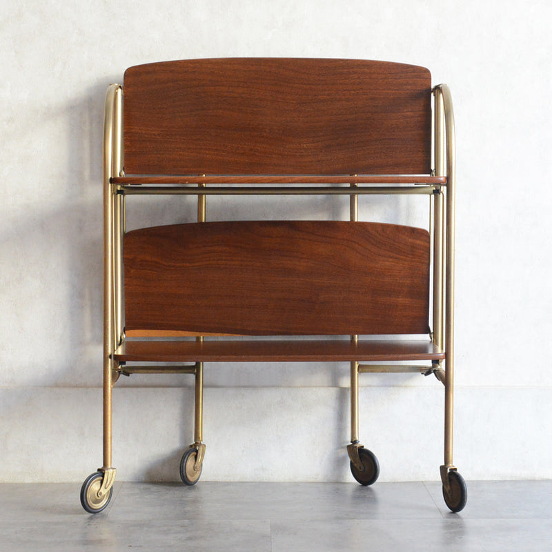 ヴィンテージトローリー/サイドテーブル（拡張・折り畳み可）